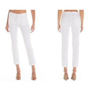 NWT FIDELITY DENIM Size 26 Oh Boy Boyfriend Jeans In Vintage White MSRP $218